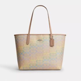 Bolso City Tote en Signature Canvas Rainbow