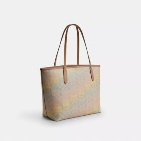 Bolso City Tote en Signature Canvas Rainbow