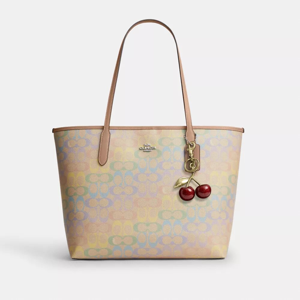 Bolso City Tote en Signature Canvas Rainbow