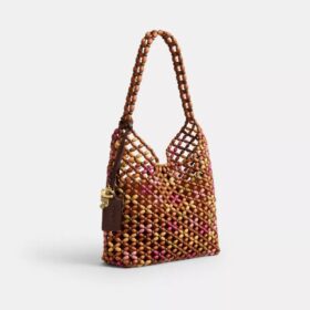 Bolso de hombro Brooklyn 28 con adornos de madera