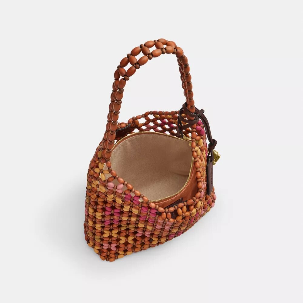Bolso de hombro Brooklyn 28 con adornos de madera