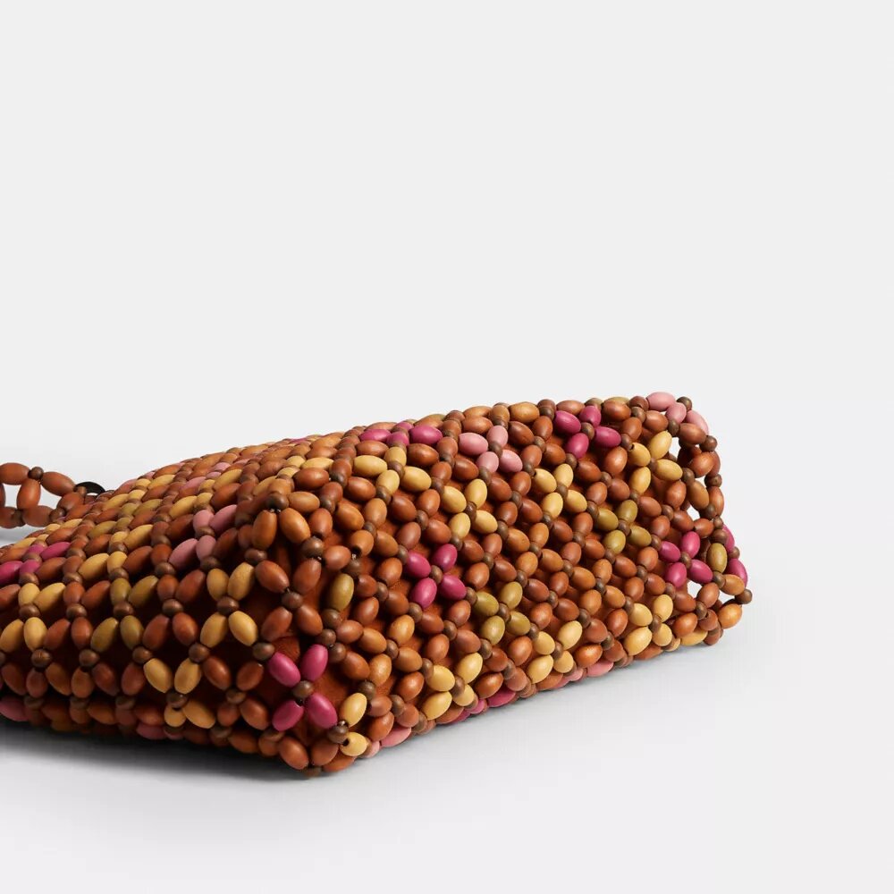 Bolso de hombro Brooklyn 28 con adornos de madera