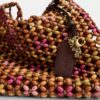 Bolso de hombro Brooklyn 28 con adornos de madera
