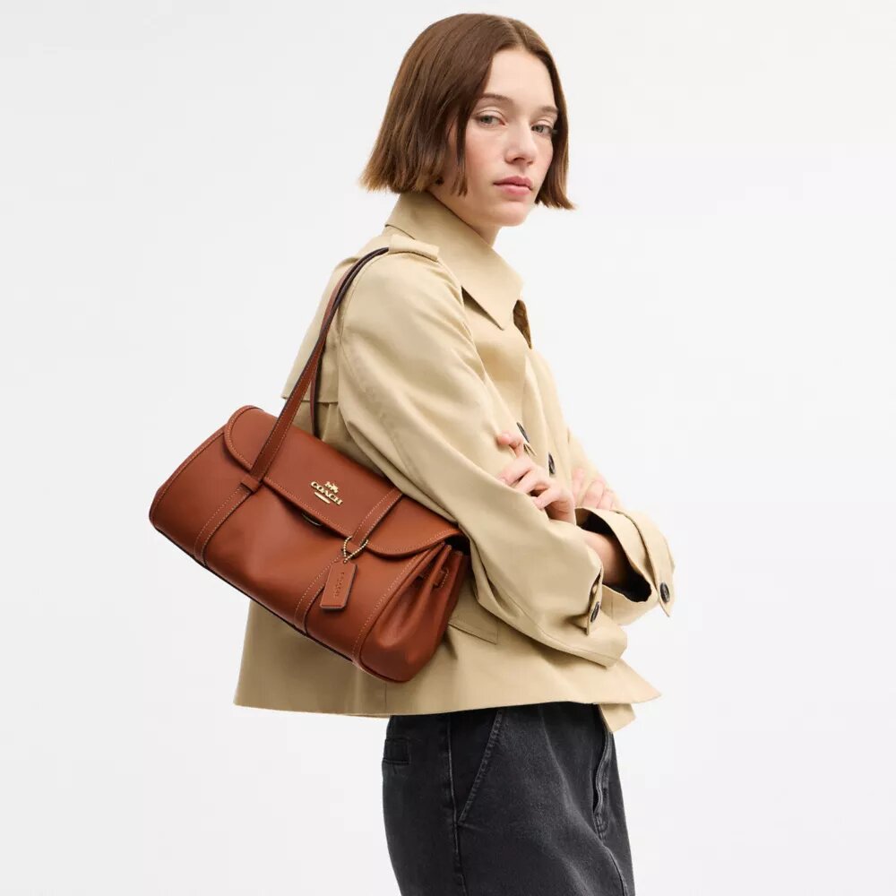 Bolso de hombro con solapa Bridget