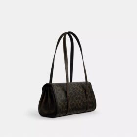 Bolso de hombro con solapa Bridget en Signature Canvas con Charms