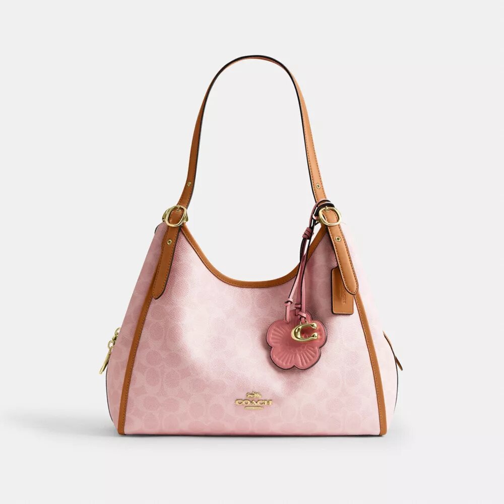 Bolso de hombro Erin en Signature Canvas con Charms