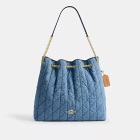 Bolso de hombro grande Evelyn de algodón regenerativo con acolchado