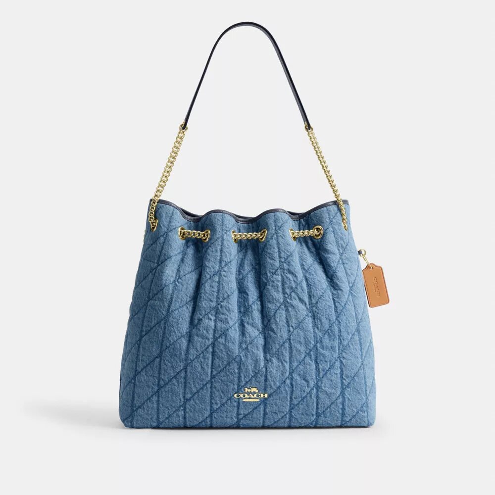 Bolso de hombro grande Evelyn de algodón regenerativo con acolchado