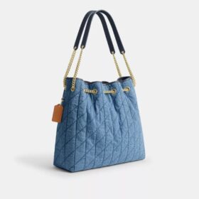 Bolso de hombro grande Evelyn de algodón regenerativo con acolchado