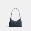 Bolso de hombro Juliet 25 en denim de algodón regenerativo con acolchado
