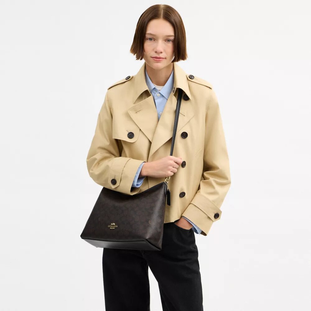 Bolso de hombro Laurel en Signature Canvas