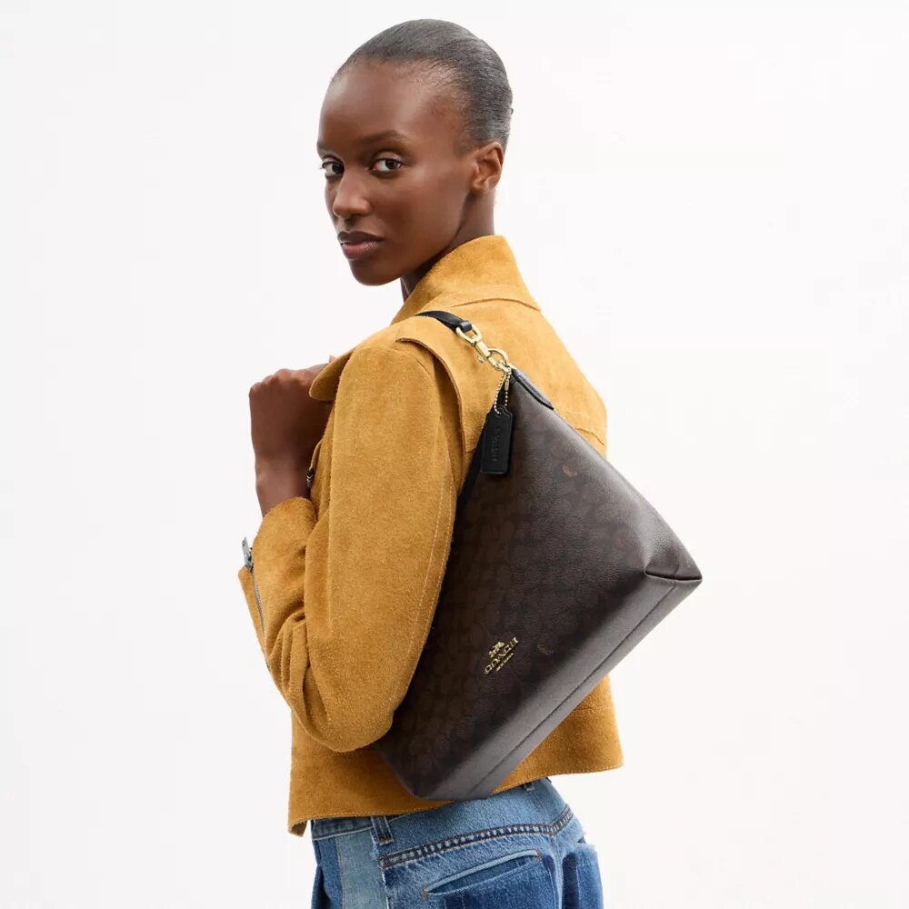 Bolso de hombro Laurel en Signature Canvas
