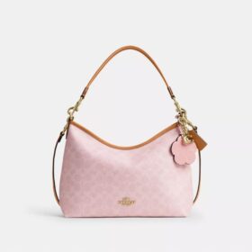 Bolso de hombro Laurel en Signature Canvas con Charms