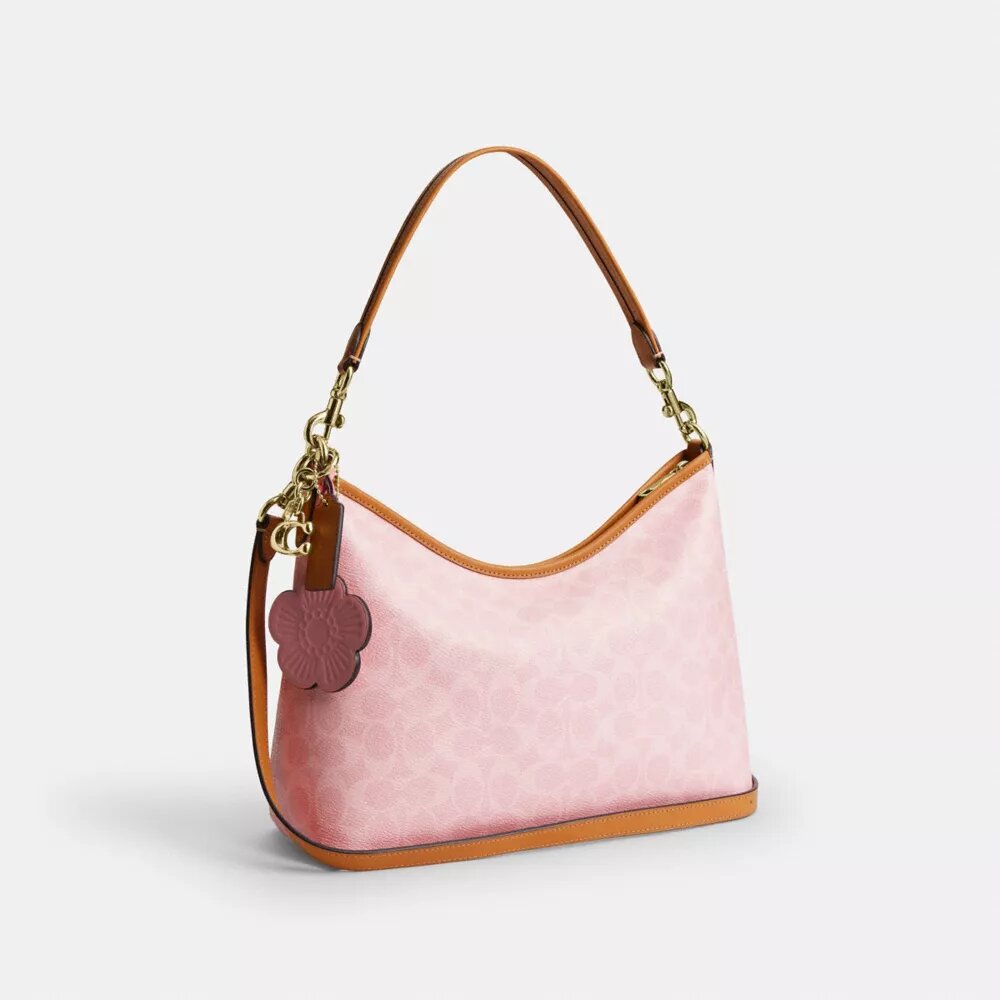 Bolso de hombro Laurel en Signature Canvas con Charms