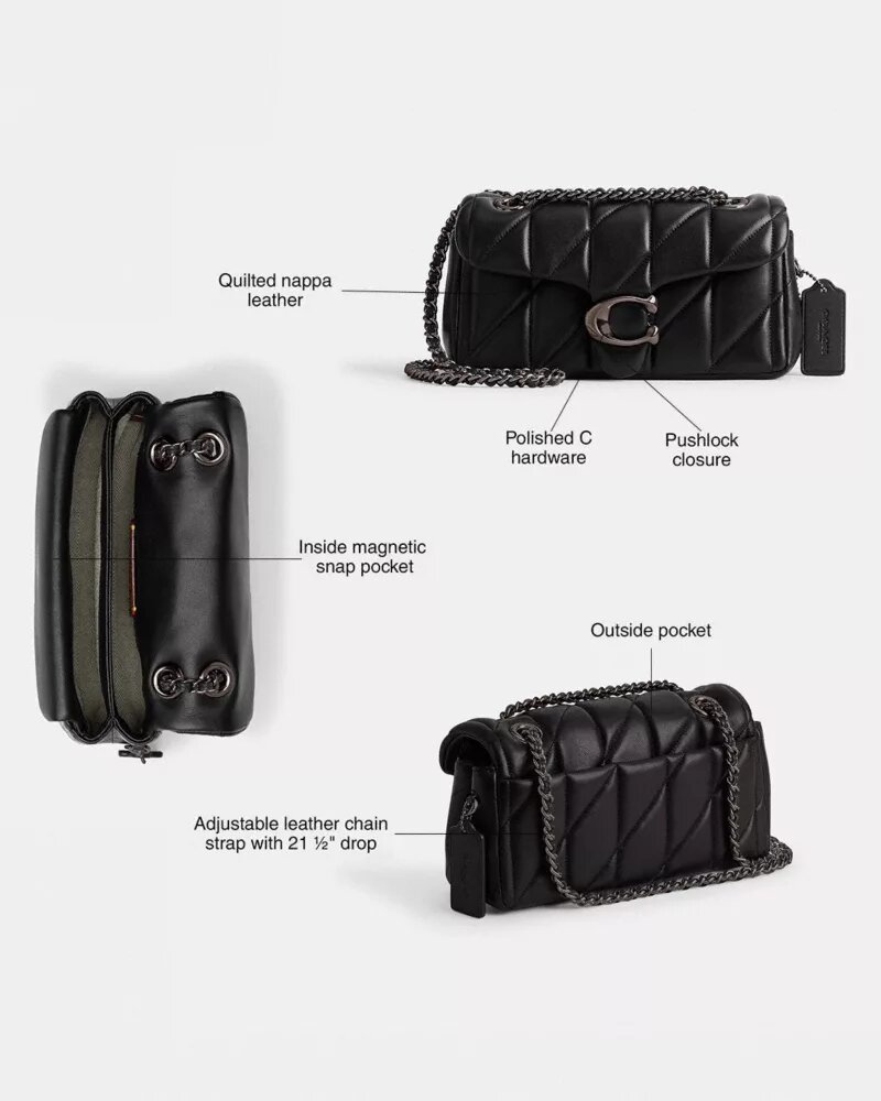 Bolso de hombro Tabby 20 con acolchado tipo almohada