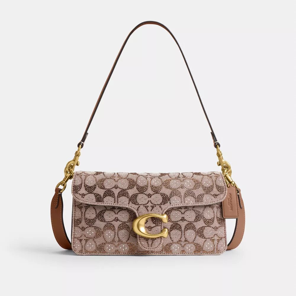 Bolso de hombro Tabby de 26 en jacquard Crystal Signature
