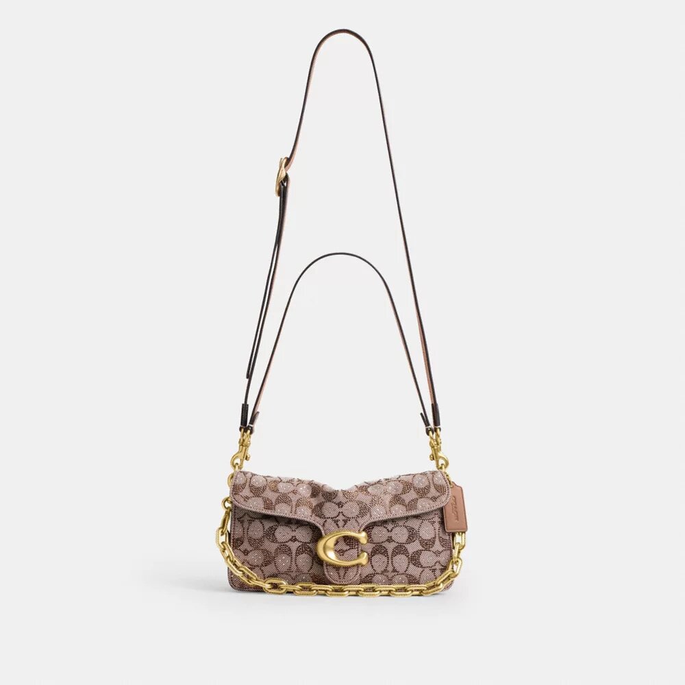 Bolso de hombro Tabby de 26 en jacquard Crystal Signature