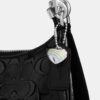 Bolso de hombro Teri en piel exclusiva con colgante de corazón