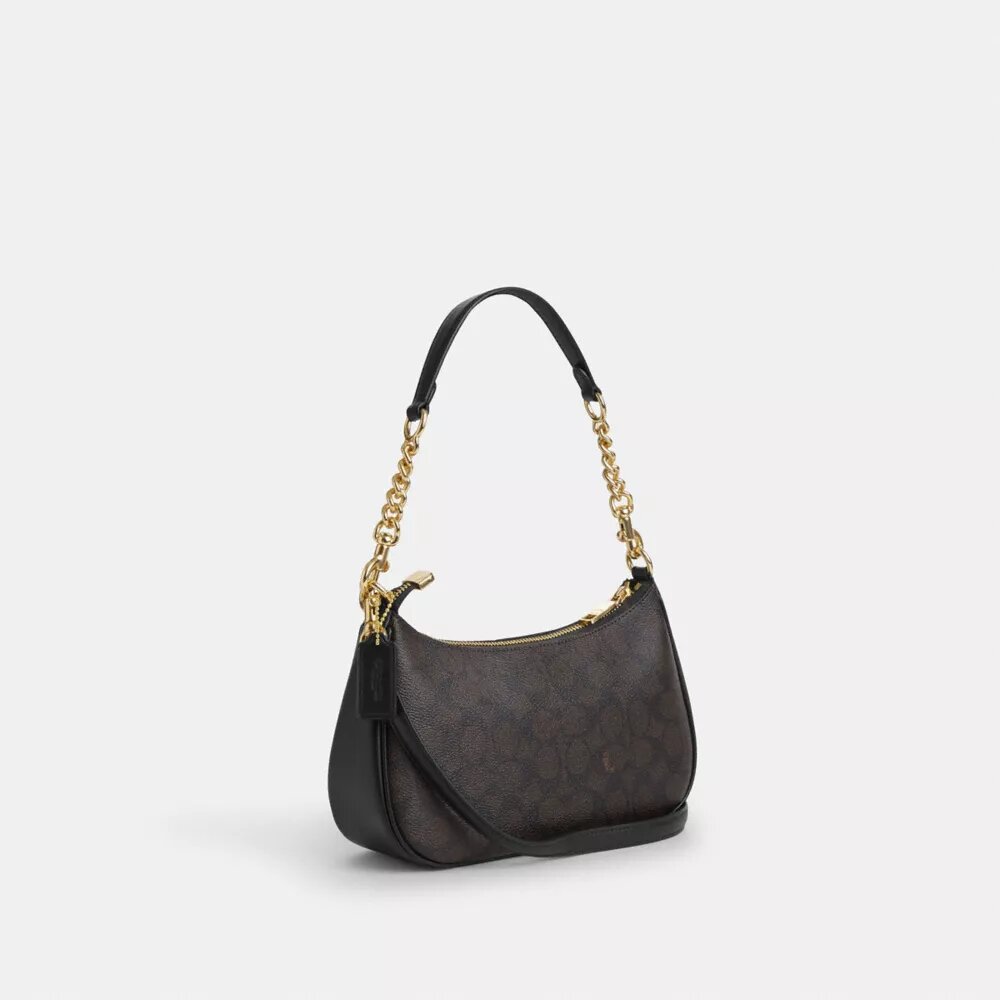 Bolso de hombro Teri en Signature Canvas