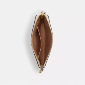 Bolso de pulsera con cremallera en la esquina, en piel exclusiva con Charms en forma de corazón