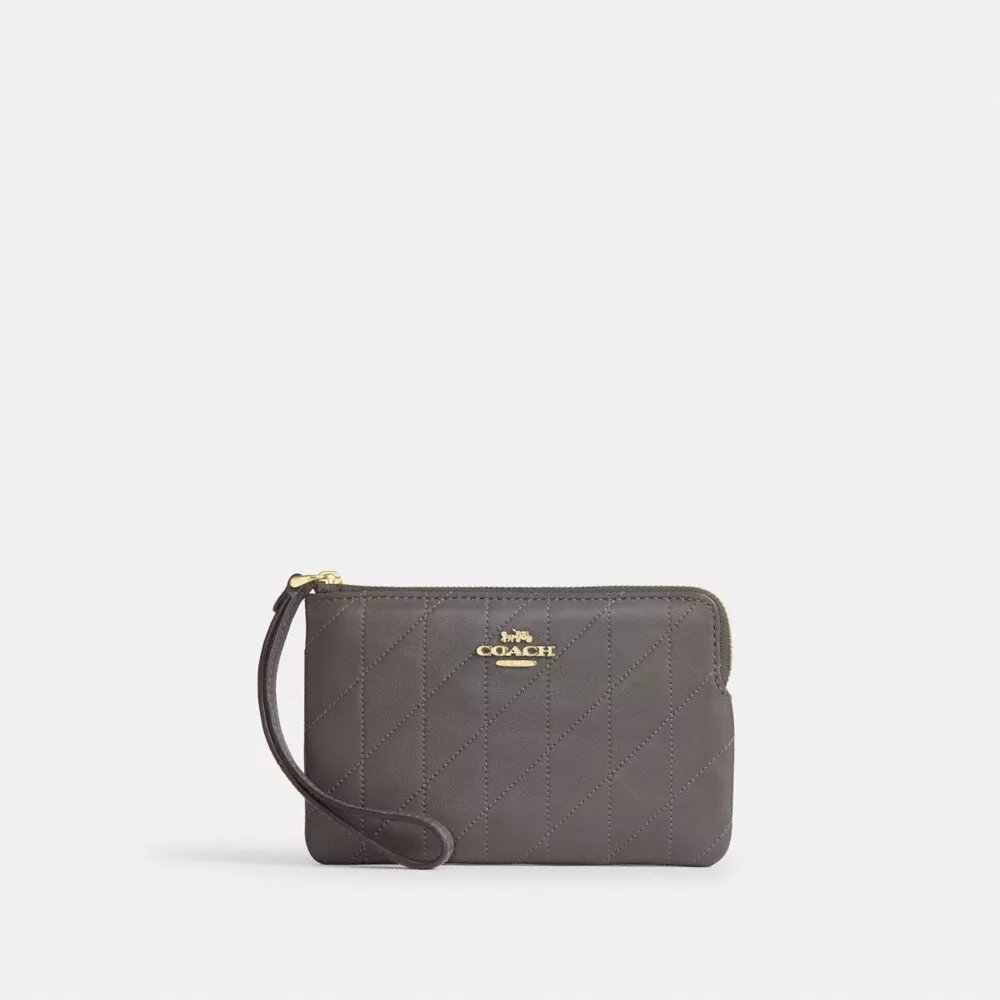 Bolso de pulsera con cremallera en la esquina y acolchado