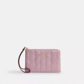 Bolso de pulsera con cremallera en la esquina y acolchado