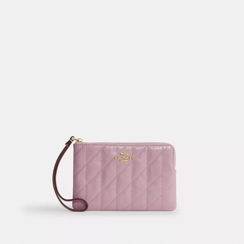 Bolso de pulsera con cremallera en la esquina y acolchado