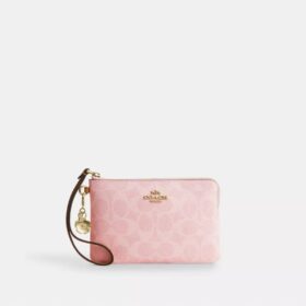Bolso de pulsera con cremallera en las esquinas, de Signature Canvas con Charms