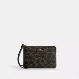 Bolso de pulsera con cremallera en las esquinas, en Signature Canvas