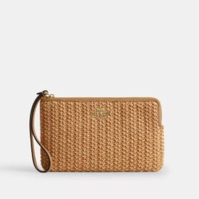 Bolso de pulsera grande con cremallera en la esquina