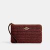 Bolso de pulsera grande con cremallera en la esquina