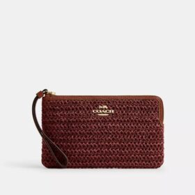 Bolso de pulsera grande con cremallera en la esquina