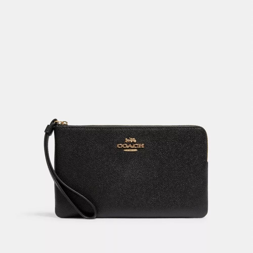 Bolso de pulsera grande con cremallera en la esquina