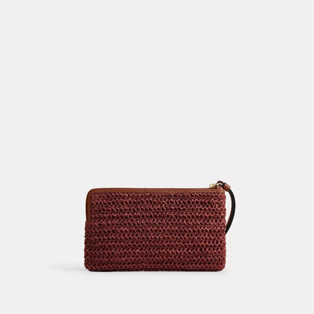 Bolso de pulsera grande con cremallera en la esquina