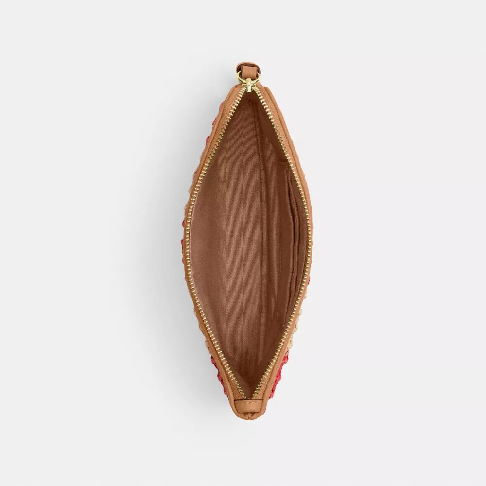 Bolso de pulsera grande con cremallera en la esquina