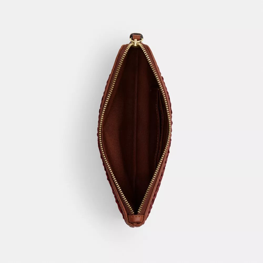 Bolso de pulsera grande con cremallera en la esquina