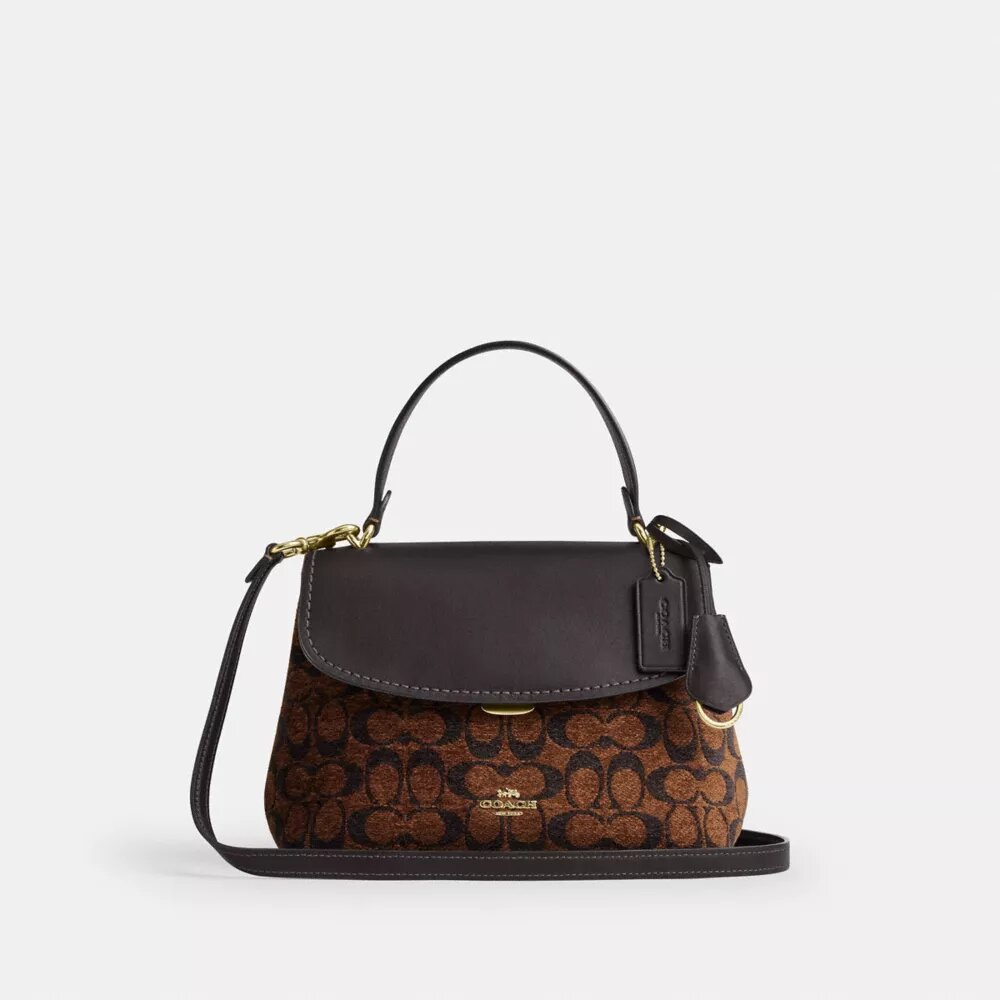 Bolso Emory con asa superior en chenilla exclusiva