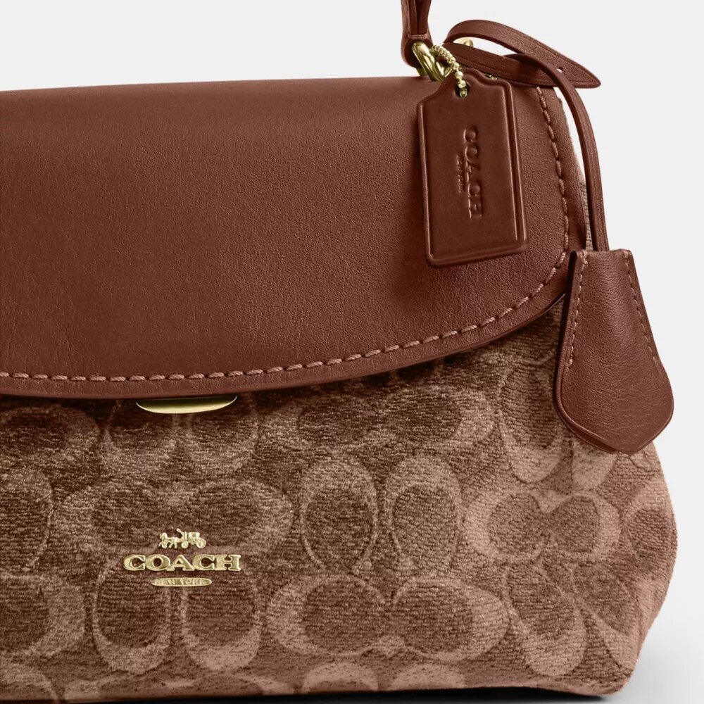 Bolso Emory con asa superior en chenilla exclusiva