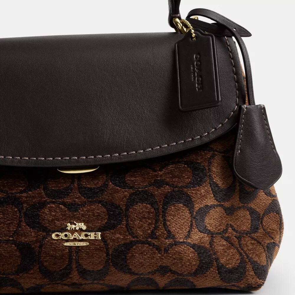 Bolso Emory con asa superior en chenilla exclusiva
