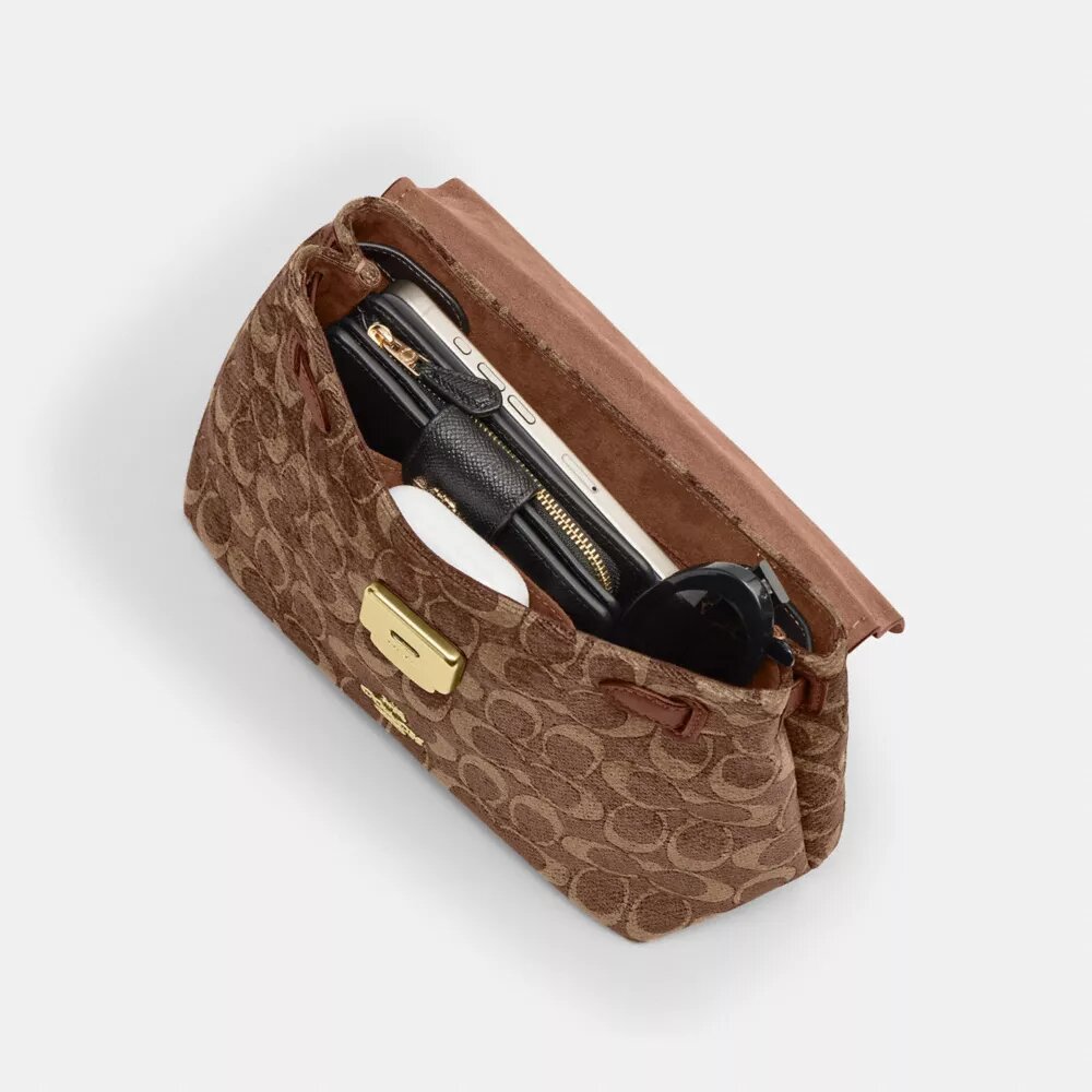Bolso Emory con asa superior en chenilla exclusiva