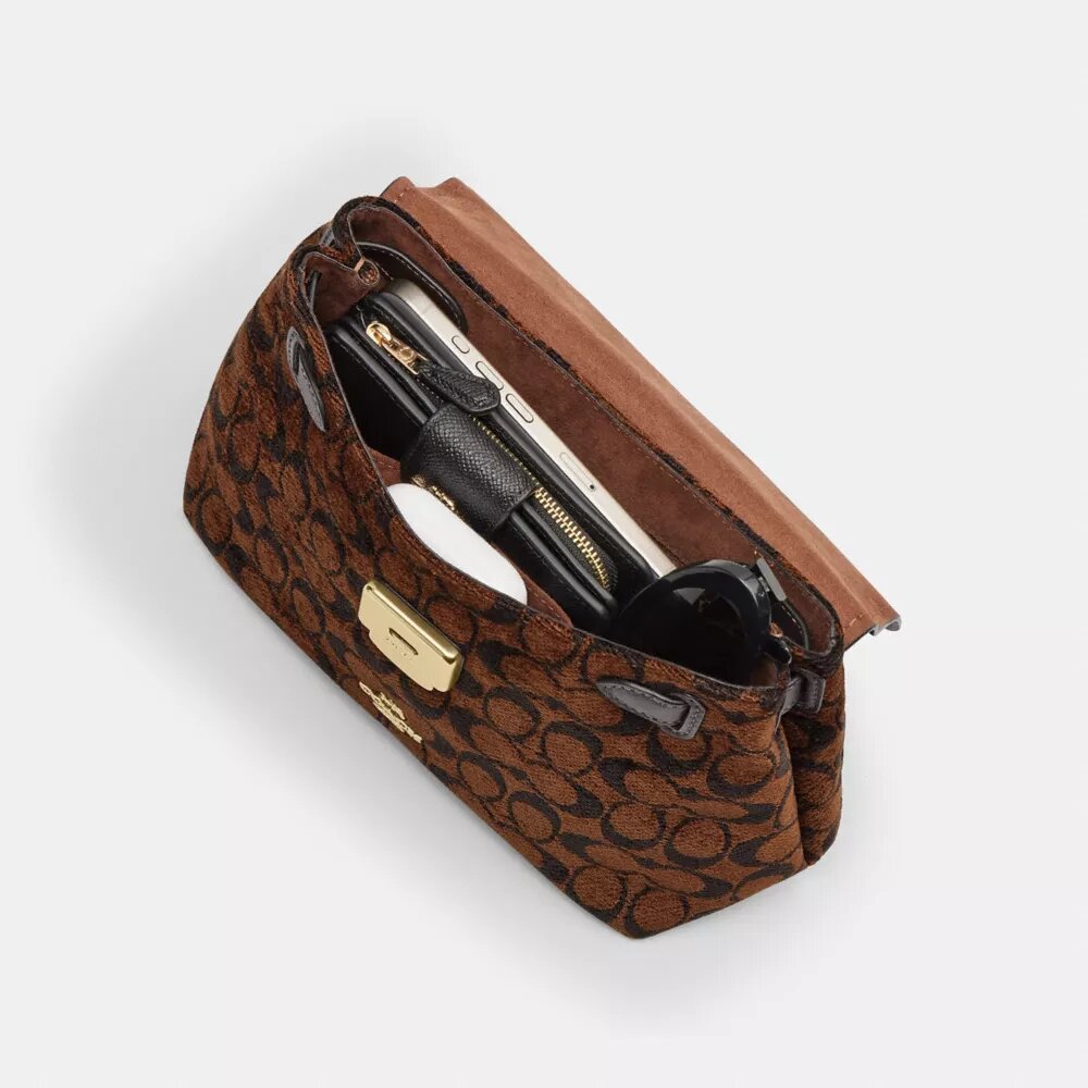 Bolso Emory con asa superior en chenilla exclusiva