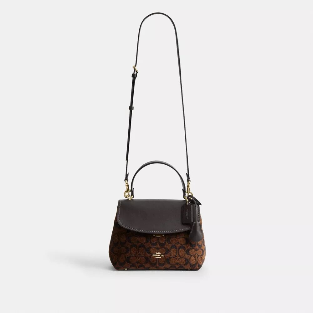 Bolso Emory con asa superior en chenilla exclusiva