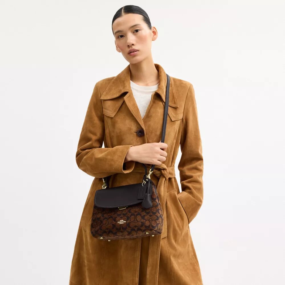 Bolso Emory con asa superior en chenilla exclusiva