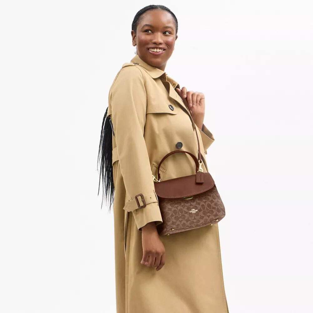 Bolso Emory con asa superior en chenilla exclusiva
