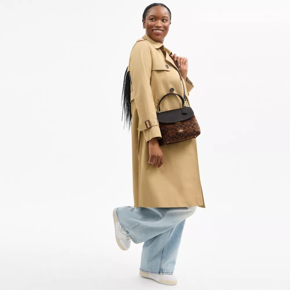 Bolso Emory con asa superior en chenilla exclusiva
