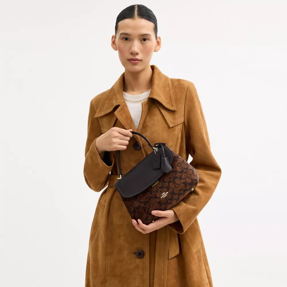 Bolso Emory con asa superior en chenilla exclusiva