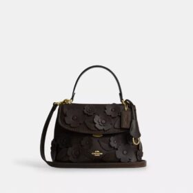 Bolso Emory con asa superior y apliques florales