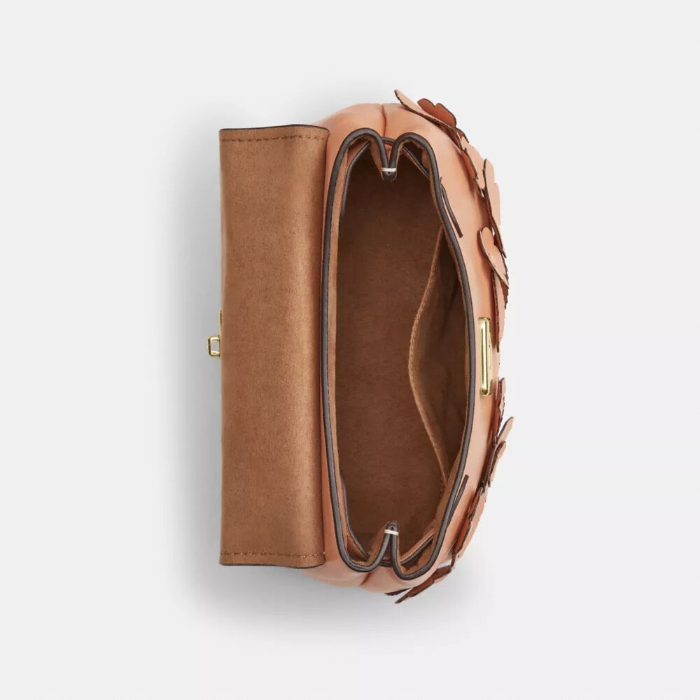 Bolso Emory con asa superior y apliques florales