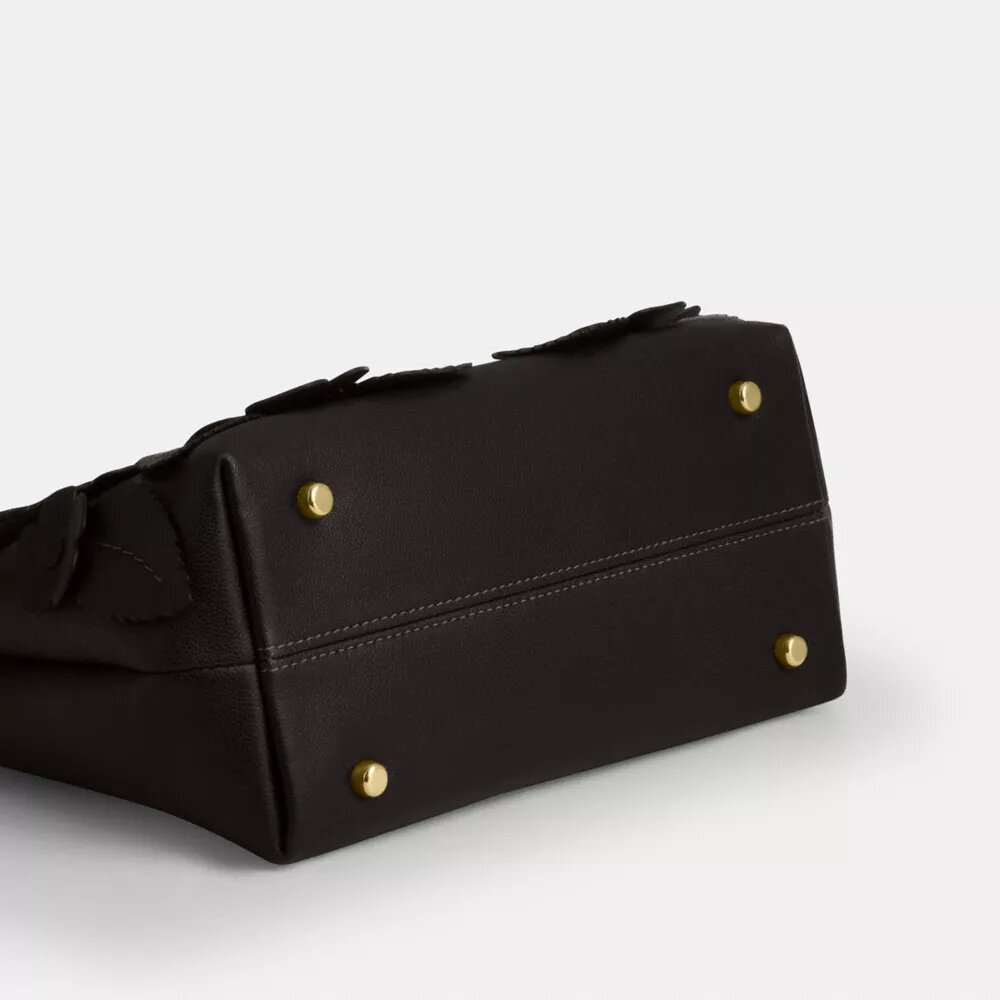 Bolso Emory con asa superior y apliques florales