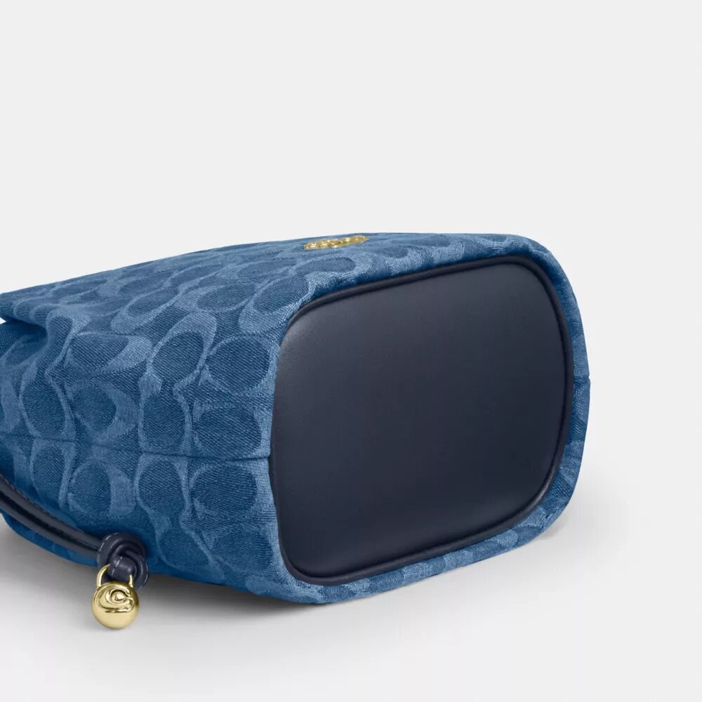 Bolso Faye Mini con cordón en denim exclusivo
